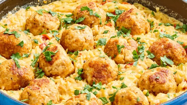 Simple and Delicious One Pot Orzo and Chicken Meatballs Recipe for Beginners